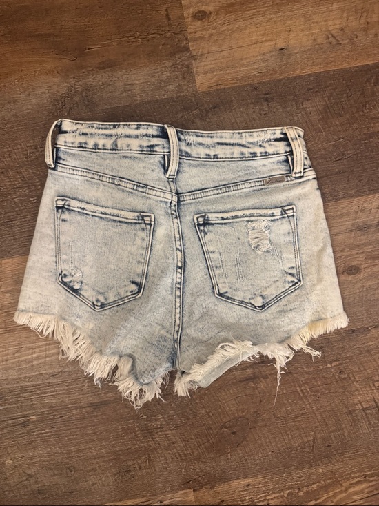 KanCan Pants - KanCan Light Blue Distressed Denim Cutoff Shorts